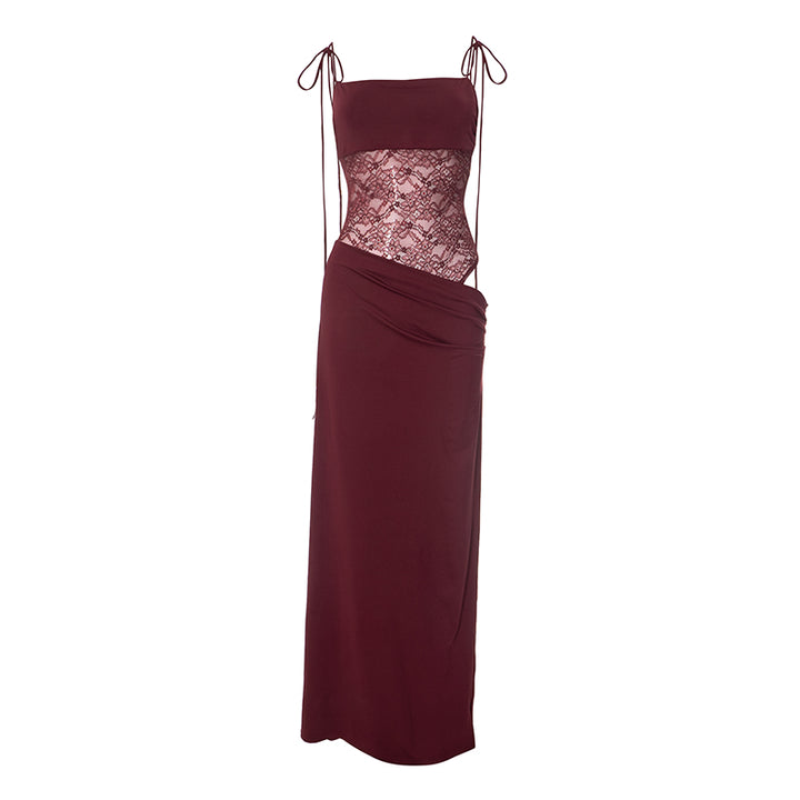 Cami Party Square Neck Maxi Frauen Kleid