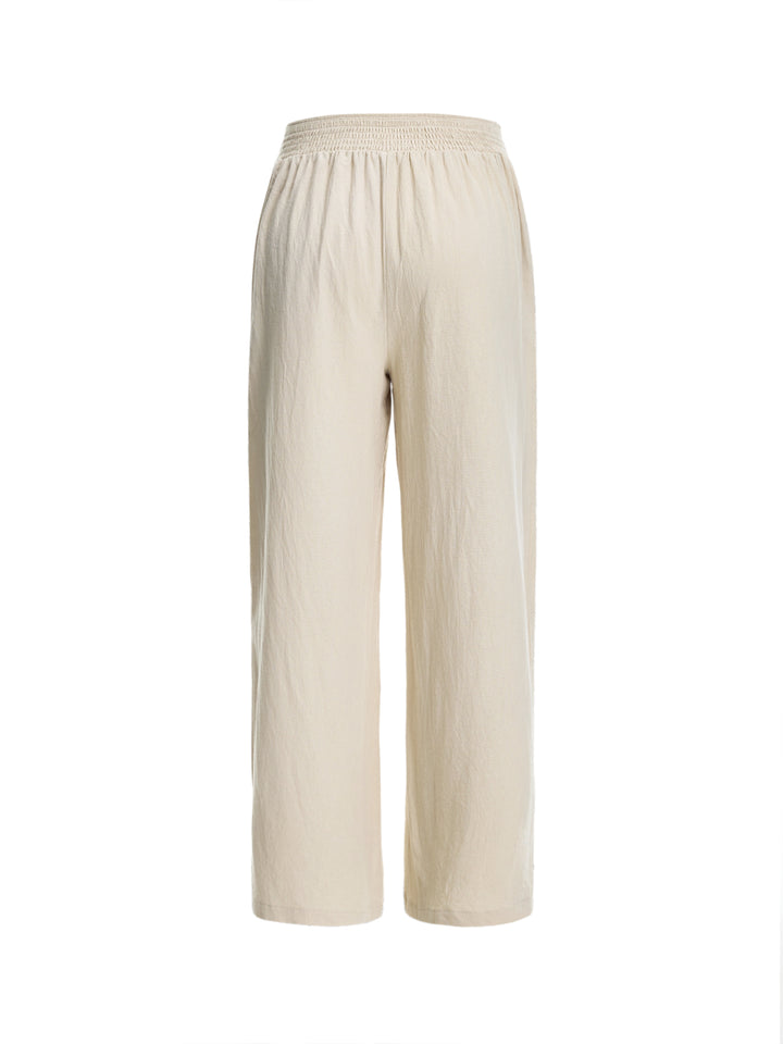 Tunic Casual Double Button Regular Women Pants