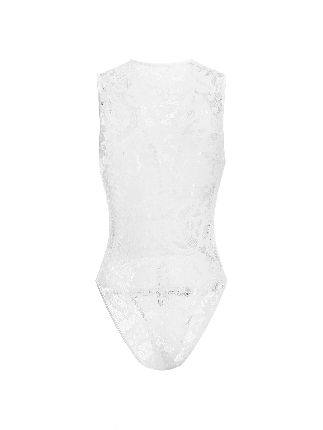 Bodysuit Elegant Floral Hollow Out Ruched V neck Women Jumpsuits & Bodysuits