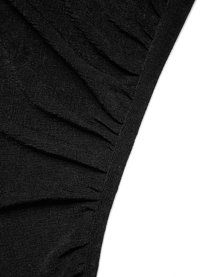 Boho Plain Tassel One Shoulder Sleeveless Midi Dresses