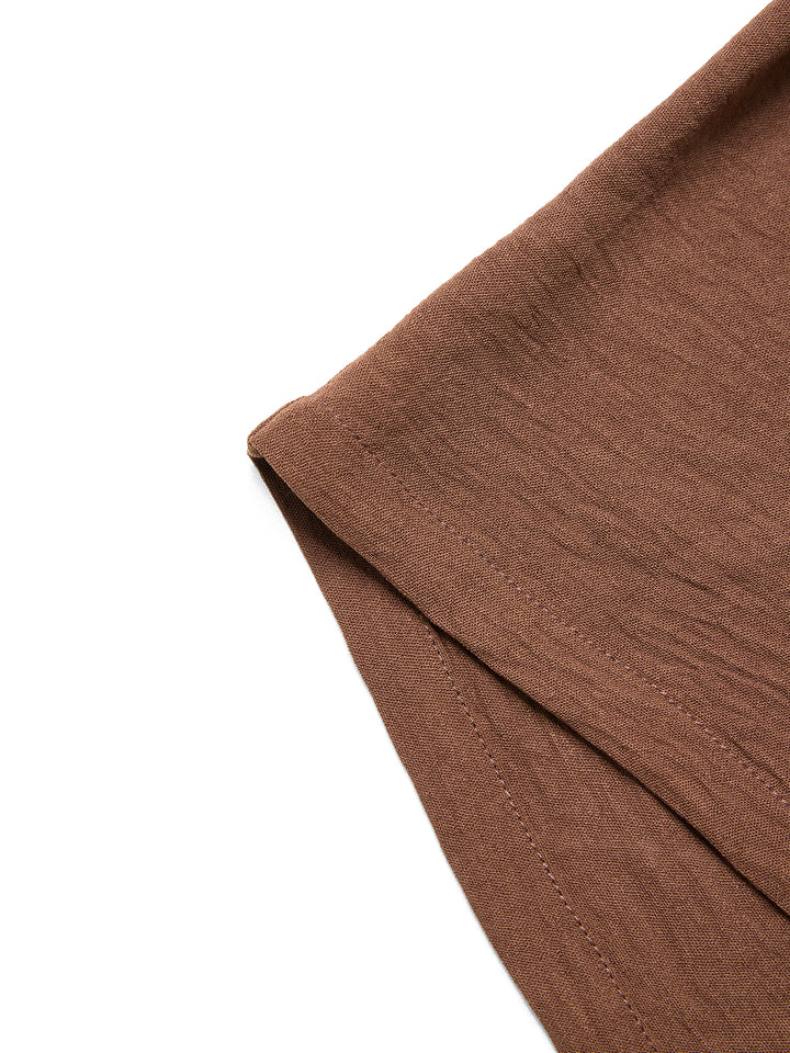 Boho asymmetrische schultergerüstete Blusen mit Kordelstringdesign