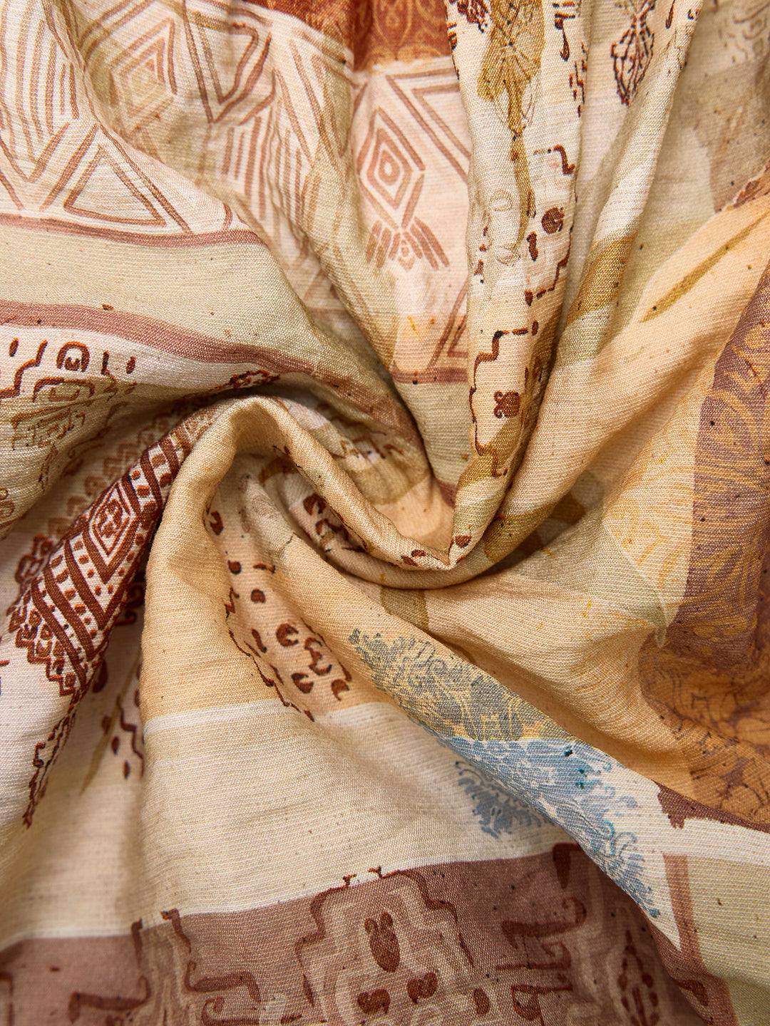 Boho Patchwork überall drucken eine Linie Rüschen Hem Midi Frauen Röcke