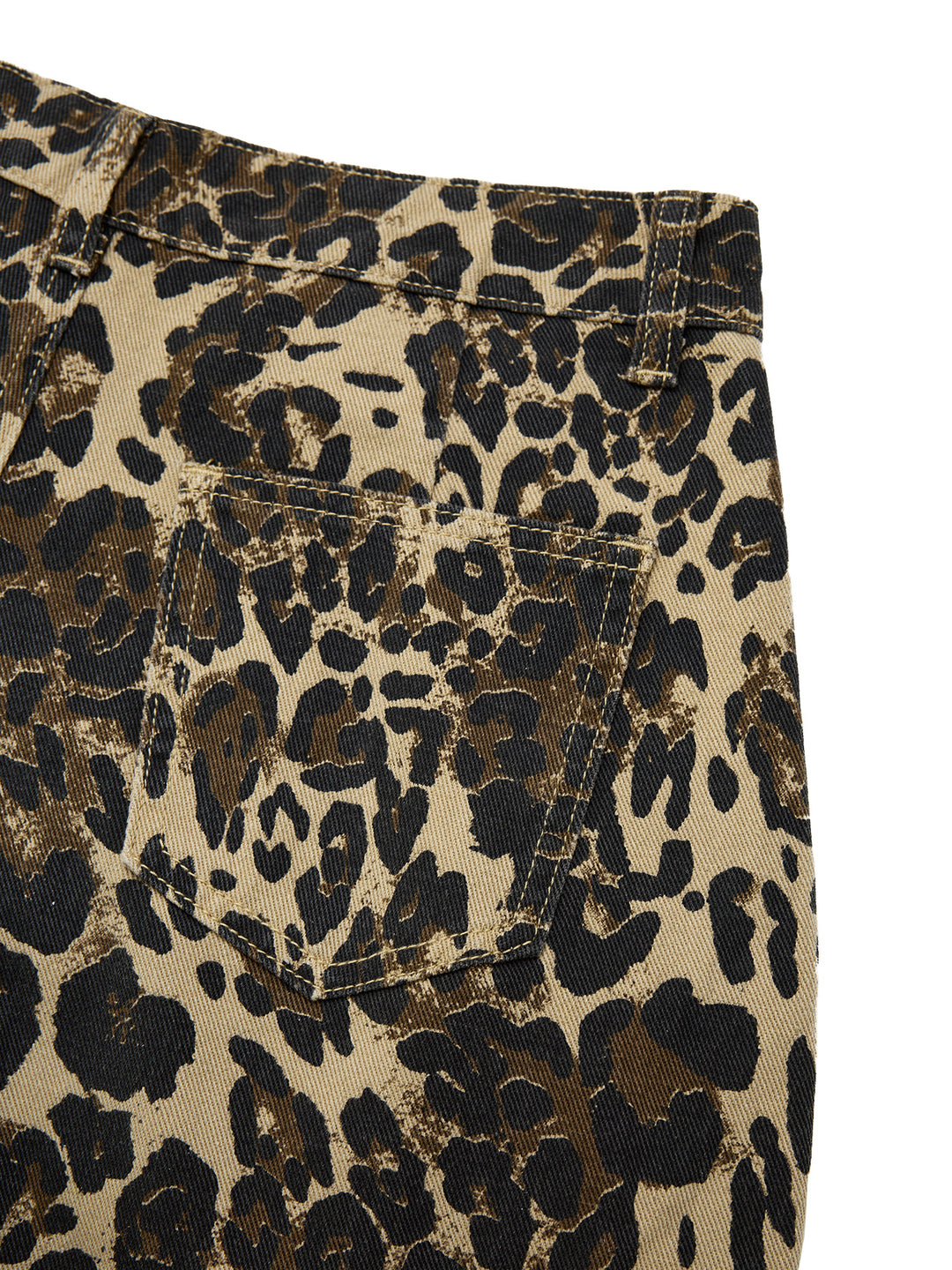 Baggy lässige Leopardendrucken lange Frauen Jeans