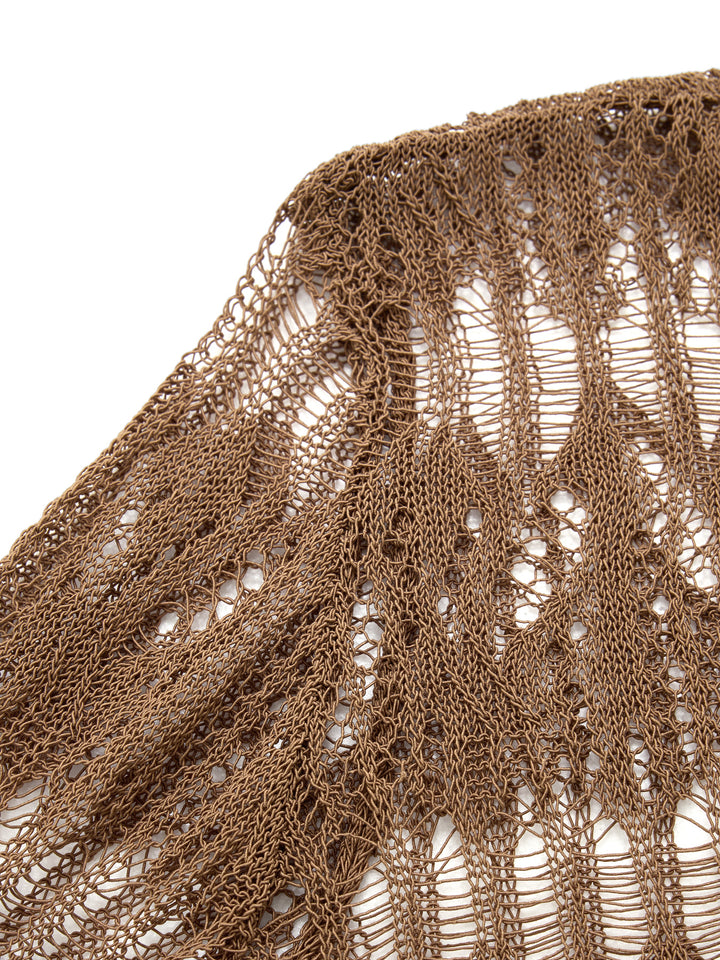 Boho Langarm Semi-Heer-Frauen Tops