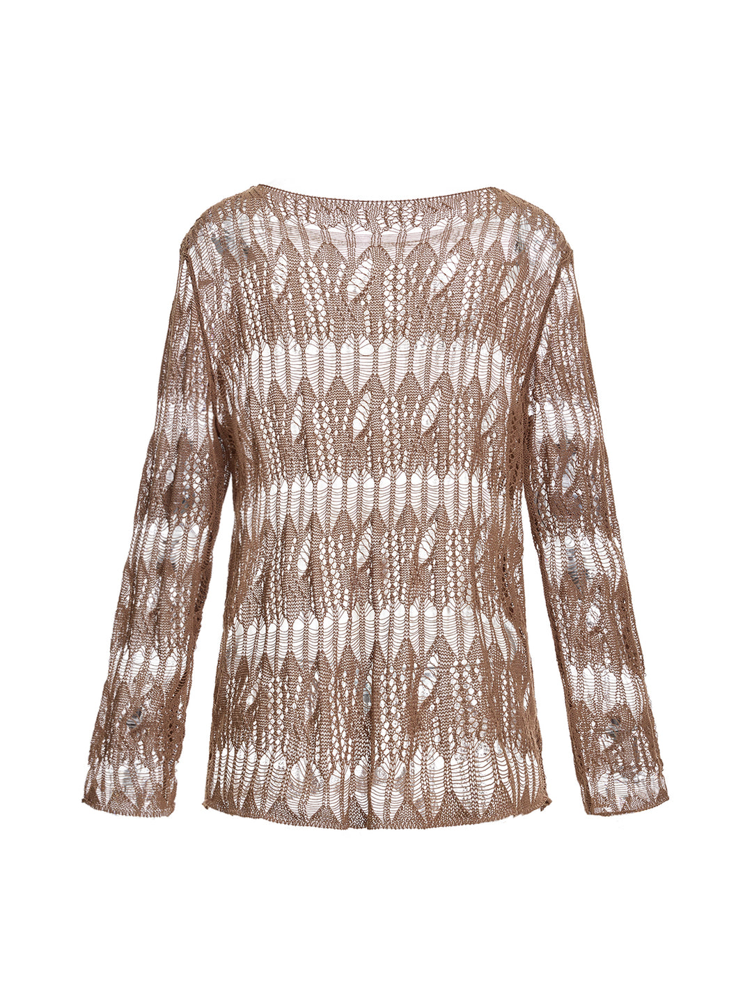 Boho Langarm Semi-Heer-Frauen Tops