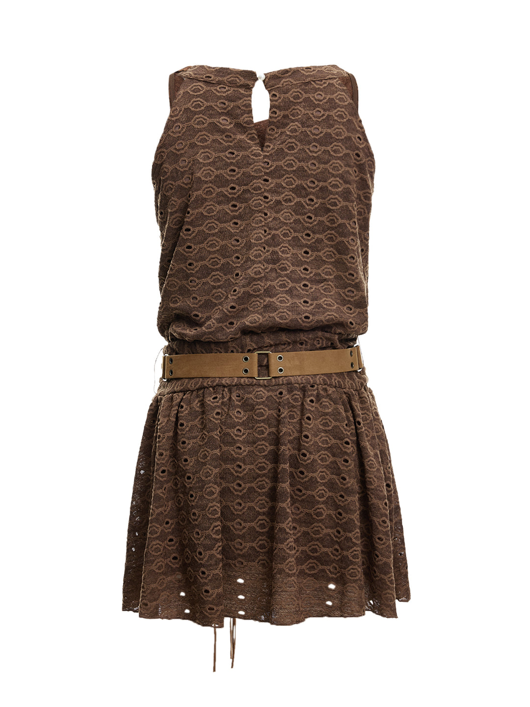 Boho Plain Plain Belted Draped Ruched Cowl Neck Sleeveless Mini A Line Dresses