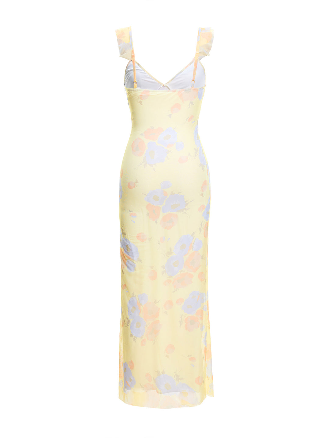 V neck Boho Sleeveless Flared Midi Dresses