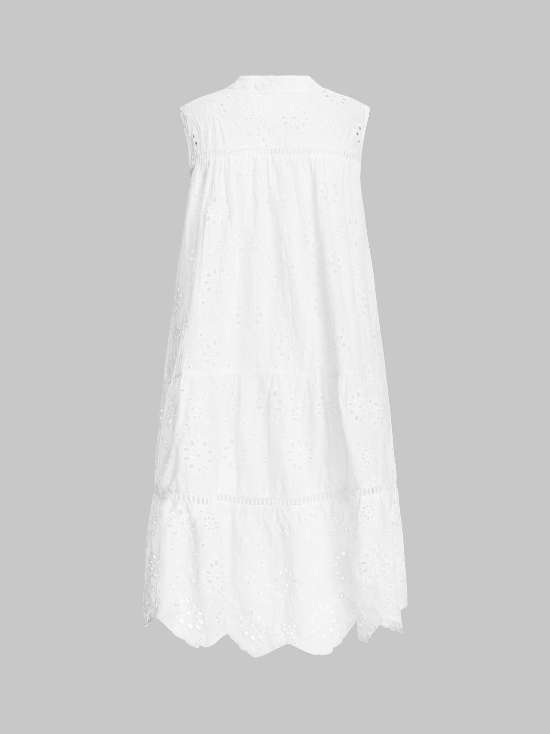 Eine Linie Boho Blumen Schnürung Quasten Schlüssellochausschnitt Voller Abdeckung Frauen Kleid