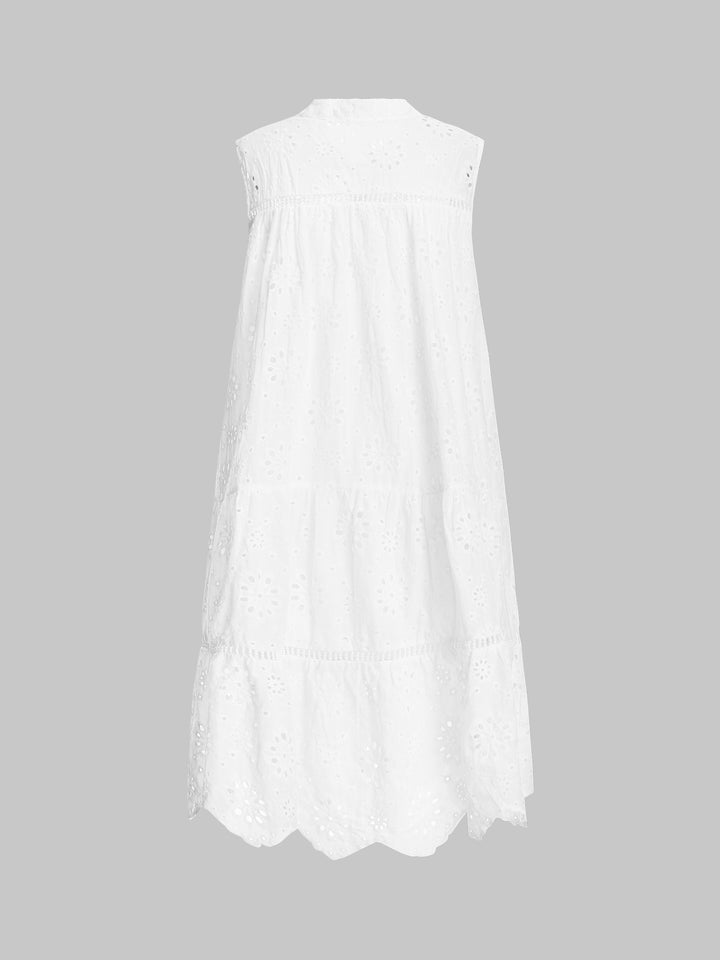 Eine Linie Boho Blumen Schnürung Quasten Schlüssellochausschnitt Voller Abdeckung Frauen Kleid