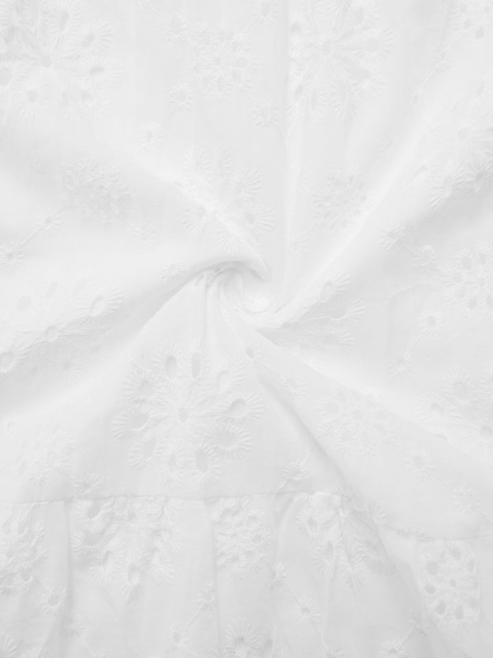 Eine Linie Boho Blumen Schnürung Quasten Schlüssellochausschnitt Voller Abdeckung Frauen Kleid