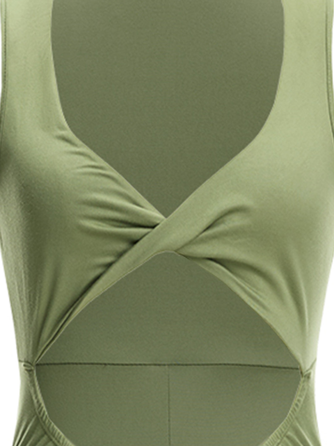 Gerade elegante Schnitt -Twist -N -Hals -Maxikorin -Frauen Kleid