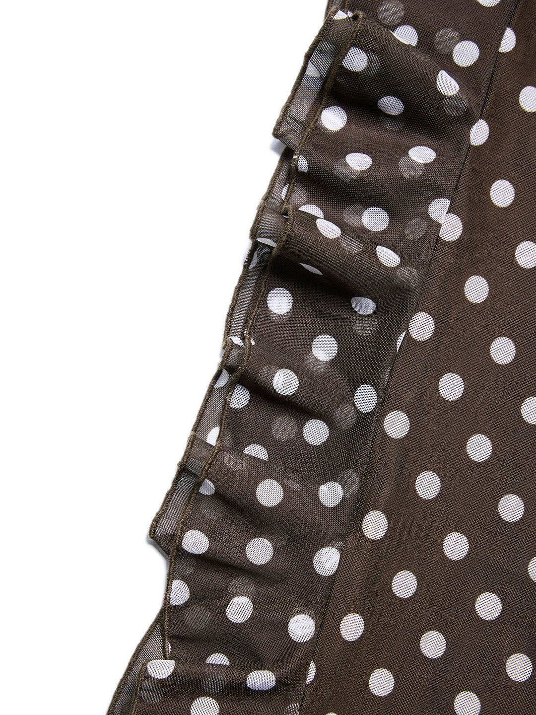 Mesh Elegant Polka Dot Backless Bow Ruffle Tied A Line Mini Dress